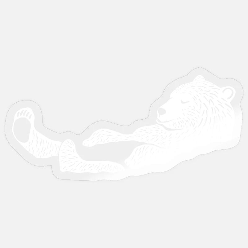 Eisbär, der Schwimmer - Sticker Größe S (10 x 10 cm) - Transparent glänzend