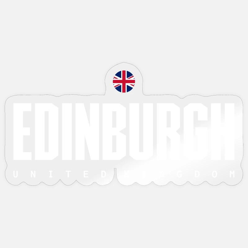Edinburgh - Sticker Größe S (10 x 10 cm) - Transparent glänzend