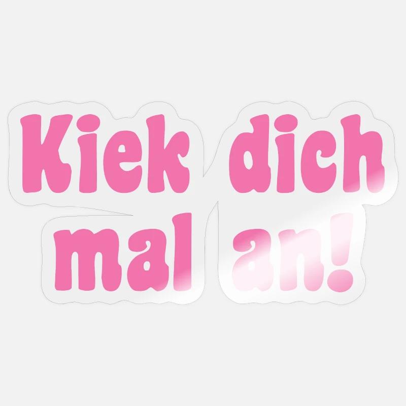 Model Saying Berlin - Sticker size S (10 x 10 cm) - transparent glossy