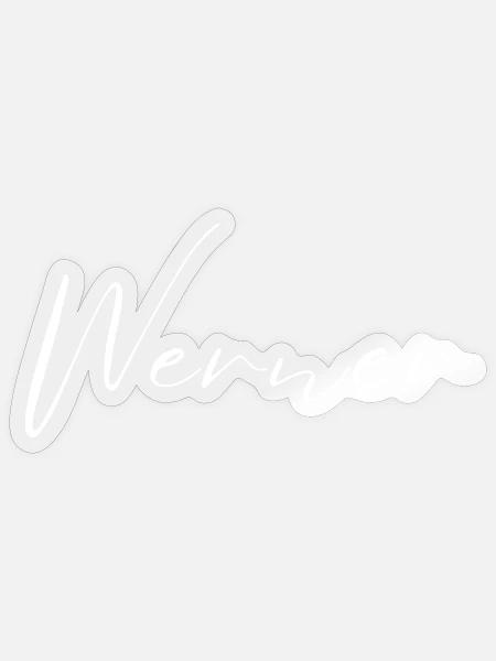 Werner Name T-Shirt Geschenk Für Männer - Sticker Größe S (10 x 10 cm) - Transparent glänzend