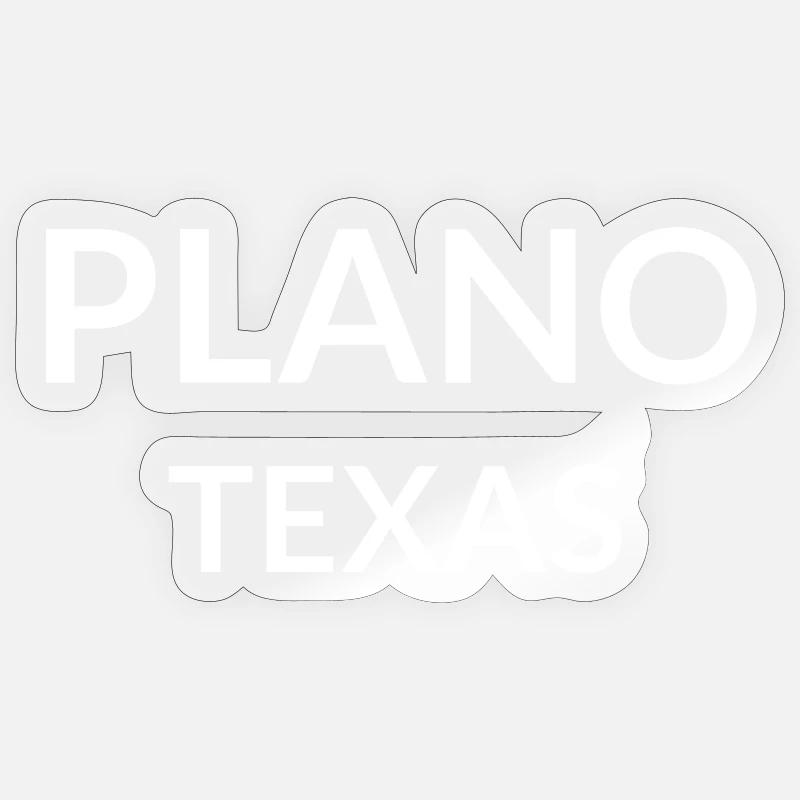 Plano Texas USA - Sticker Größe S (10 x 10 cm) - Transparent glänzend