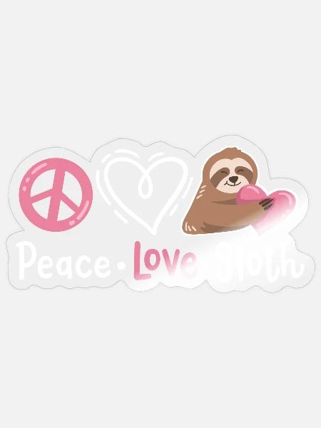 Faultier Liebhaber - Sticker Größe S (10 x 10 cm) - Transparent glänzend