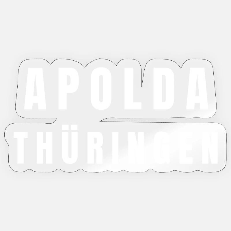 Apolda, Thuringe - Sticker taille S (10 x 10 cm) - brillant transparent