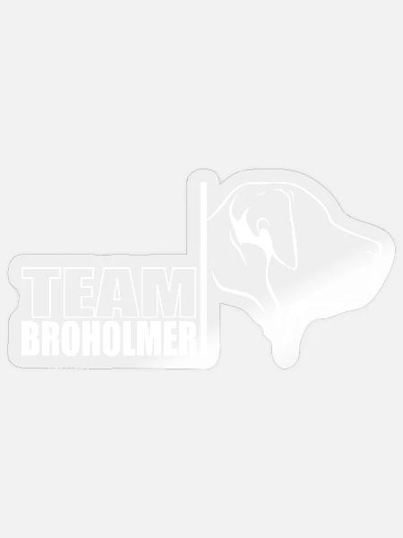 TEAM Broholmer Hunde Hund Wilsigns - Sticker Größe S (10 x 10 cm) - Transparent glänzend