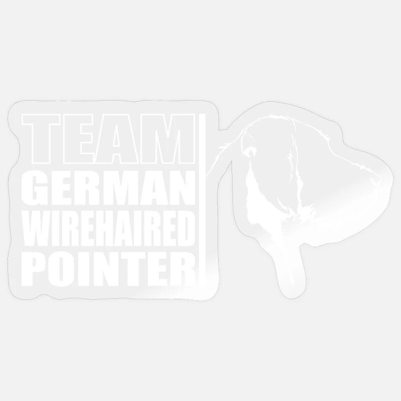 TEAM German Wirehaired Pointer Hunde Hund Wilsigns Sticker Größe S (10 x 10 cm)