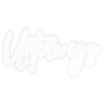 Unterwegs - Sticker Größe S (10 x 10 cm) - Transparent glänzend - Vorne