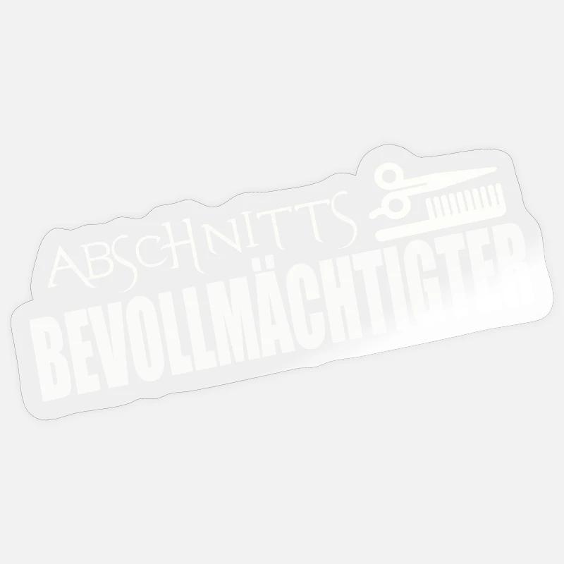 ABSCHNITTSBEVOLLMÄCHTIGTER - Sticker Größe S (10 x 10 cm) - Transparent glänzend