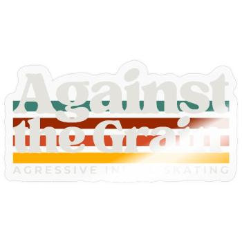Against the Grain, Inline Skating, Roller skating - Sticker Größe S (10 x 10 cm) - Transparent glänzend - Vorne