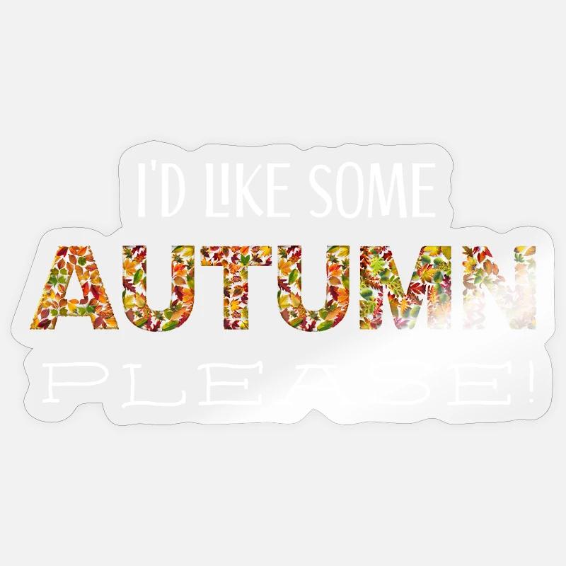 autumn please ws - Sticker Größe S (10 x 10 cm) - Transparent glänzend