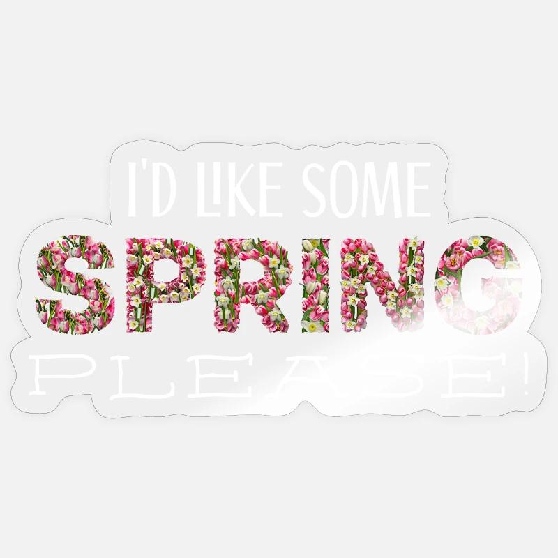 spring please ws Sticker Größe S (10 x 10 cm)