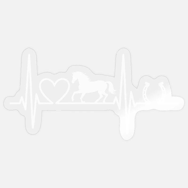 Pferd Silhouette - Sticker Größe S (10 x 10 cm) - Transparent glänzend