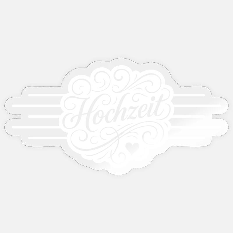 Mariage - Sticker taille S (10 x 10 cm) - brillant transparent