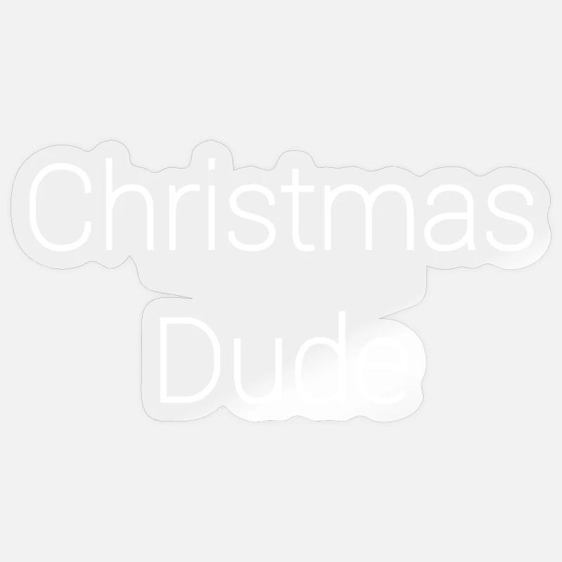 Mec de Noël - Sticker taille S (10 x 10 cm) - brillant transparent