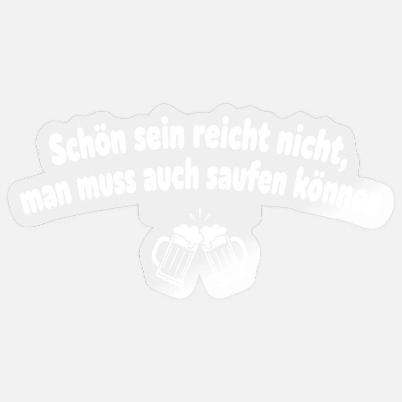 Cheers Skill instead of appearance - Sticker size S (10 x 10 cm) - transparent glossy