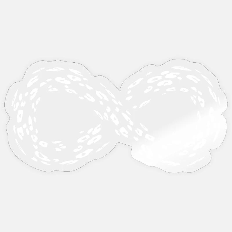 Leopard Infinity Loop - Sticker size S (10 x 10 cm) - transparent glossy