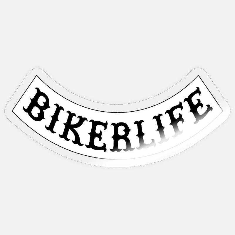 Biker_life_ - Sticker taille S (10 x 10 cm) - brillant transparent