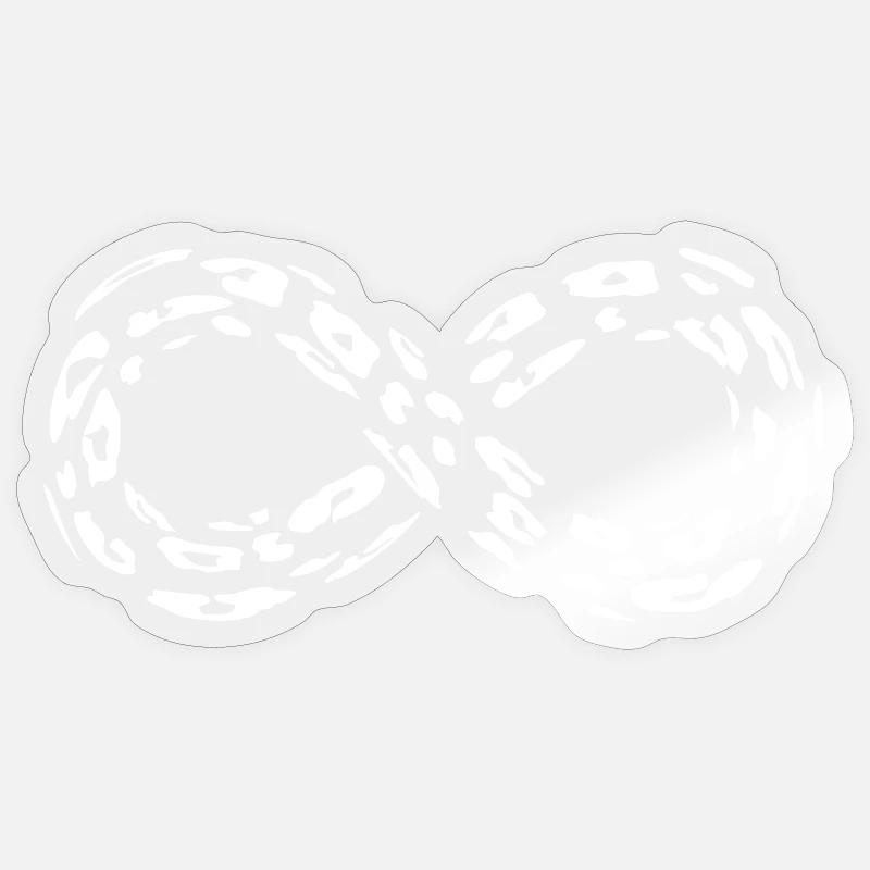 Boucle infinie léopard - Sticker taille S (10 x 10 cm) - brillant transparent
