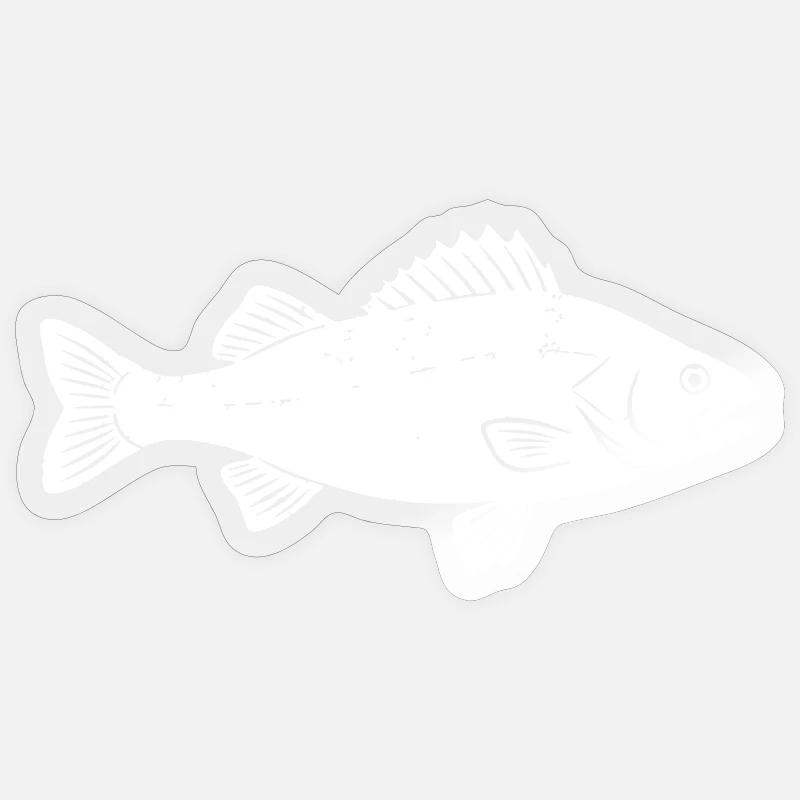 Perch Perch Perch Angler Vector Sticker size S (10 x 10 cm)