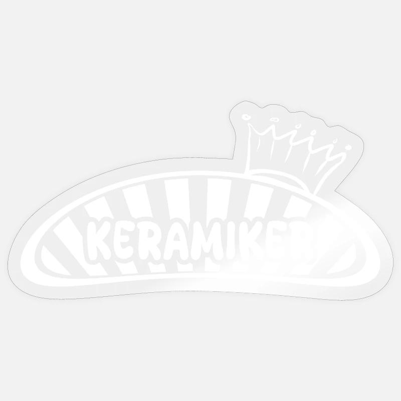 Keramiker - Sticker Größe S (10 x 10 cm) - Transparent glänzend