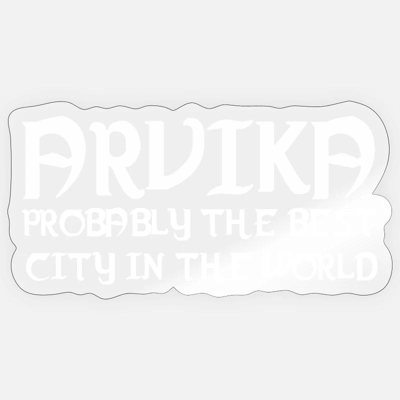 Arvika - Sticker Größe S (10 x 10 cm) - Transparent glänzend