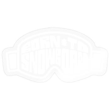 Born to Snowboard Ski Goggles - Sticker size S (10 x 10 cm) - transparent glossy - Front
