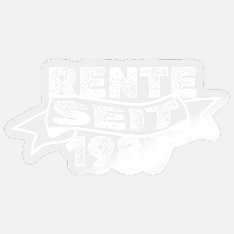 1987 - Sticker Größe S (10 x 10 cm) - Transparent glänzend