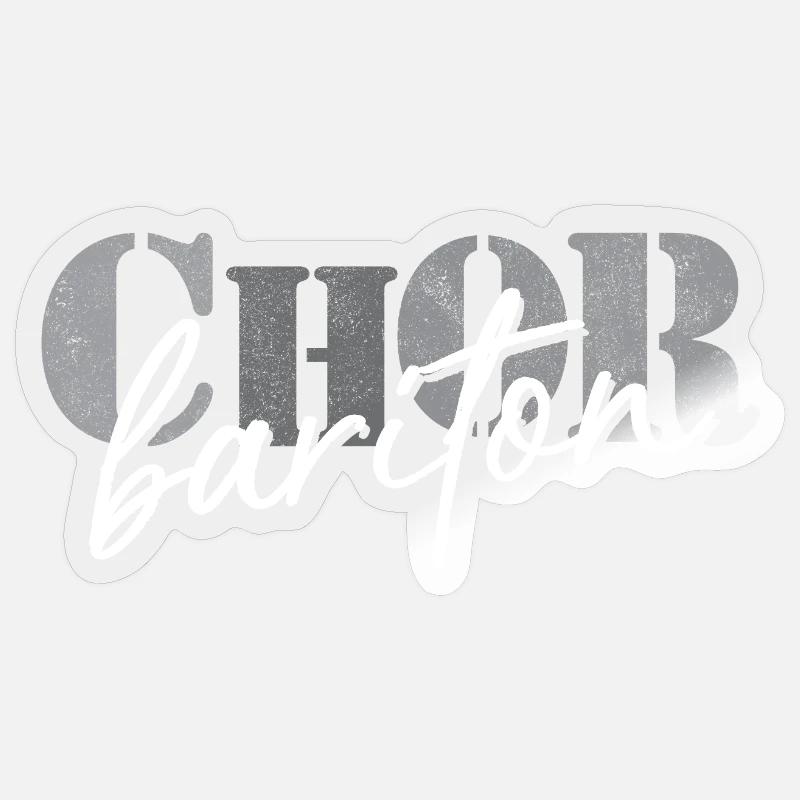 Baryton de chœur - Sticker taille S (10 x 10 cm) - brillant transparent