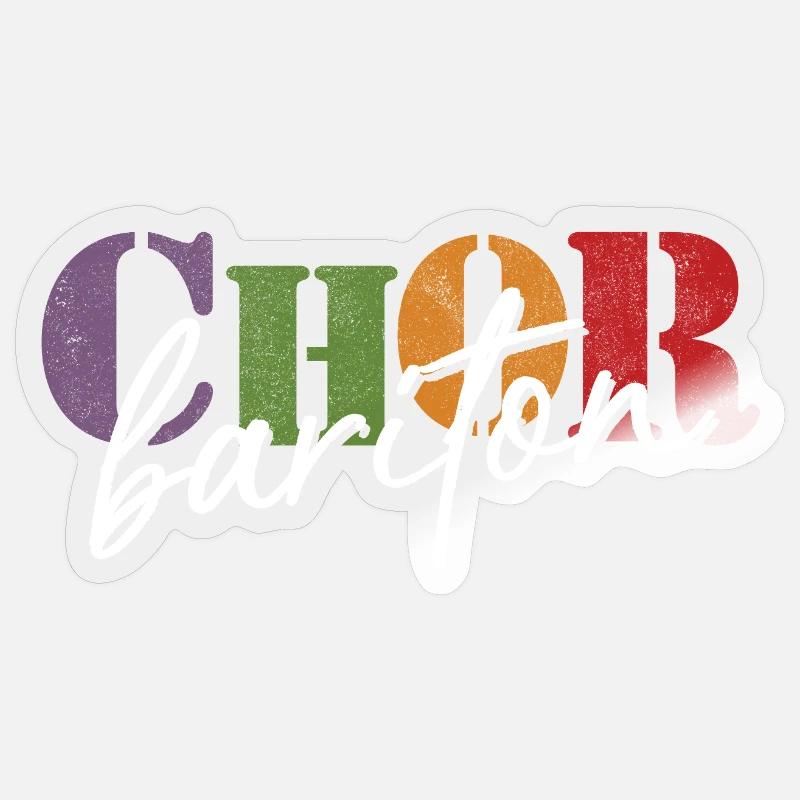 Baryton de chœur - Sticker taille S (10 x 10 cm) - brillant transparent