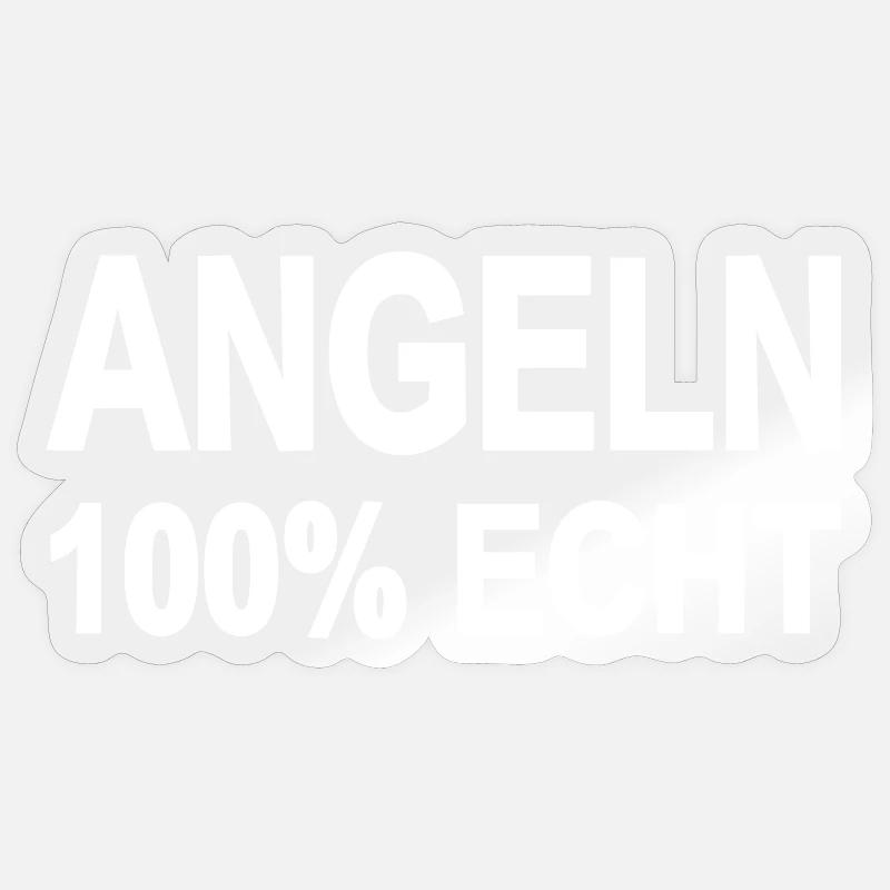 Angling - Sticker size S (10 x 10 cm) - transparent glossy