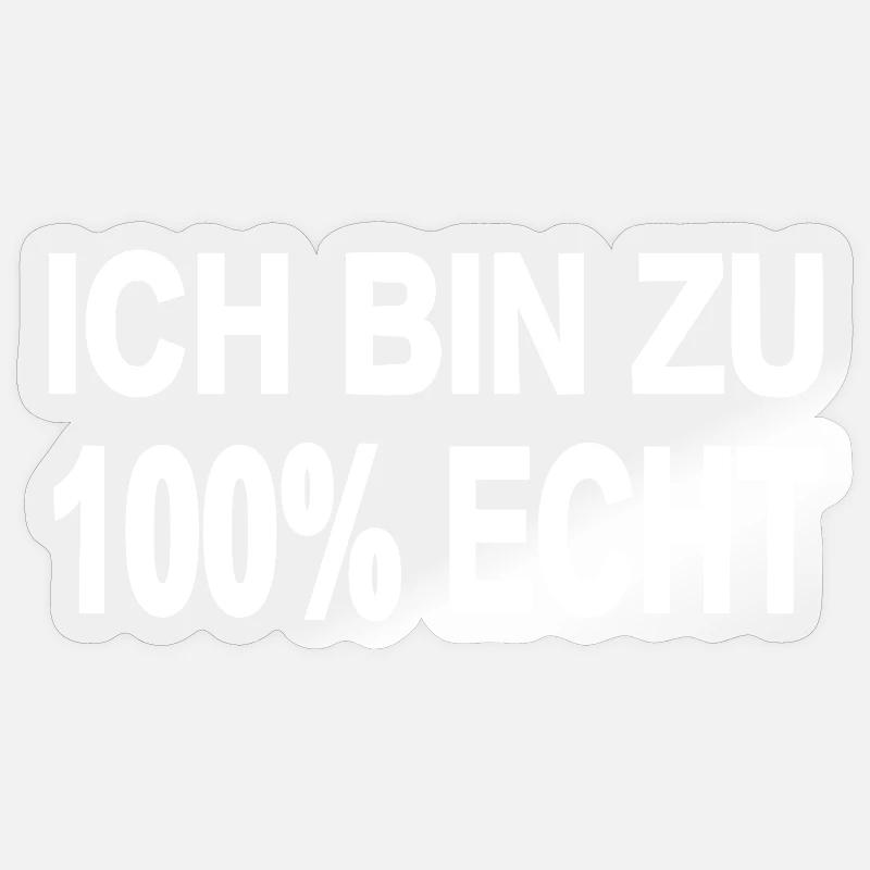 Echt - Sticker Größe S (10 x 10 cm) - Transparent glänzend