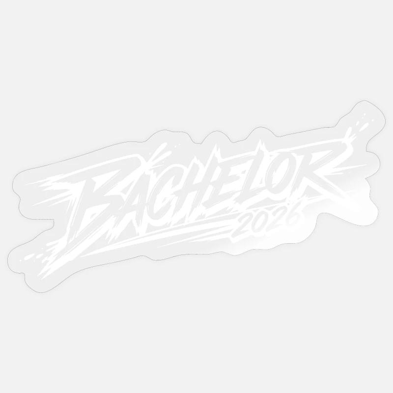 Bachelor 2026 - Sticker Größe S (10 x 10 cm) - Transparent glänzend