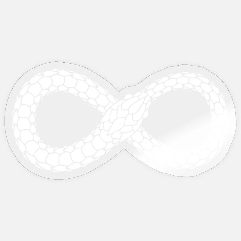 Endless Serpent Loop - Sticker size S (10 x 10 cm) - transparent glossy