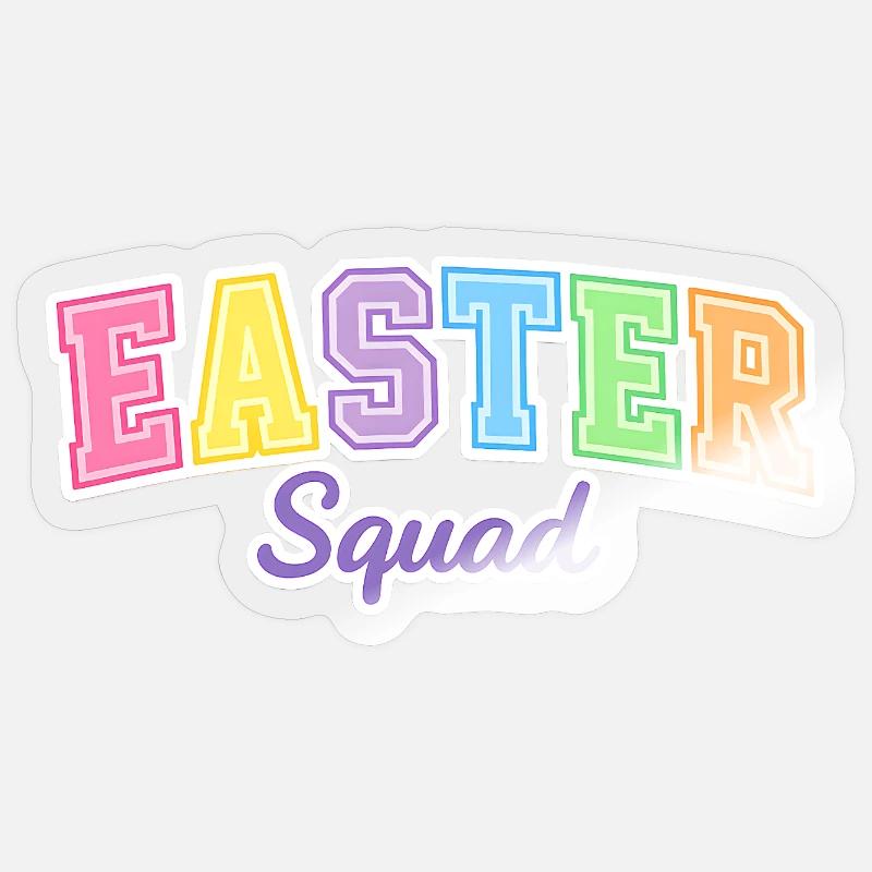 Easter Squad Egg Hunt - Sticker size S (10 x 10 cm) - transparent glossy