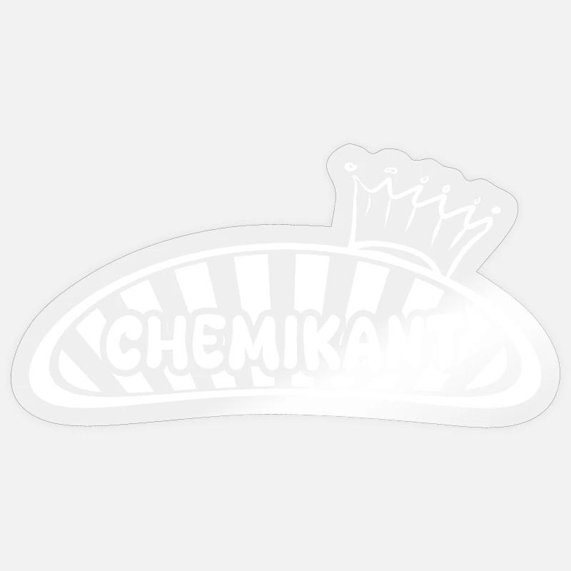 Technicien chimiste en tant que métier - Sticker taille S (10 x 10 cm) - brillant transparent