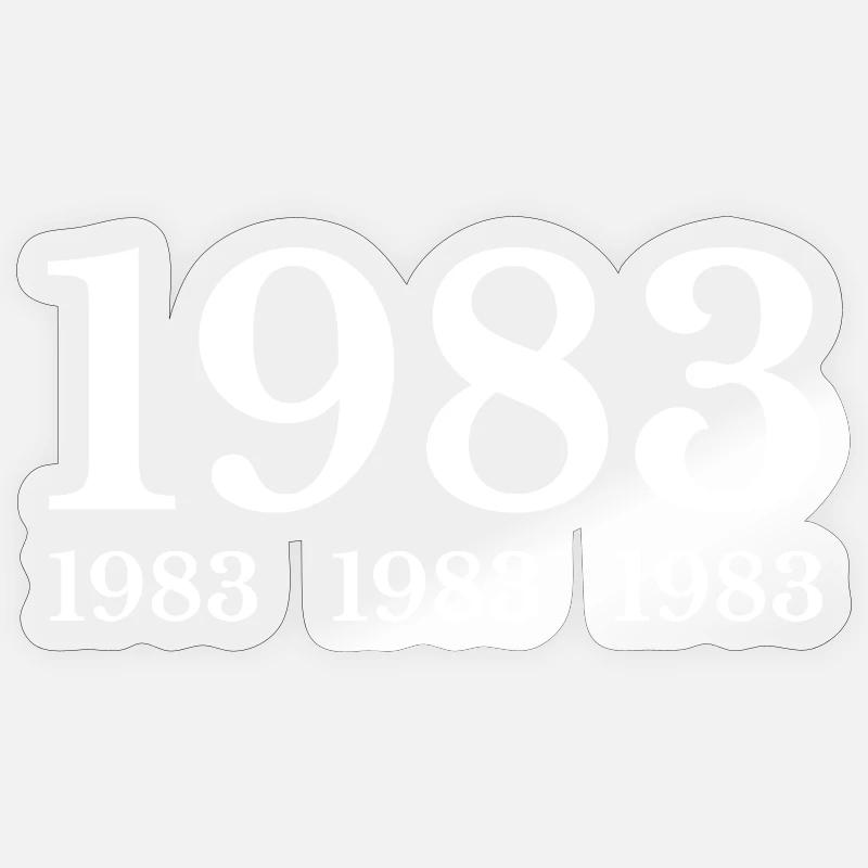 1983 - Sticker size S (10 x 10 cm) - transparent glossy