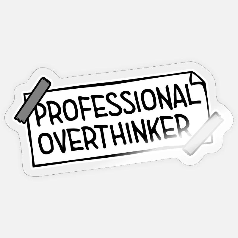 Logo Ansia Buffa e Rimuginante Professionale - Sticker formato S (10 x 10 cm) - trasparente lucido