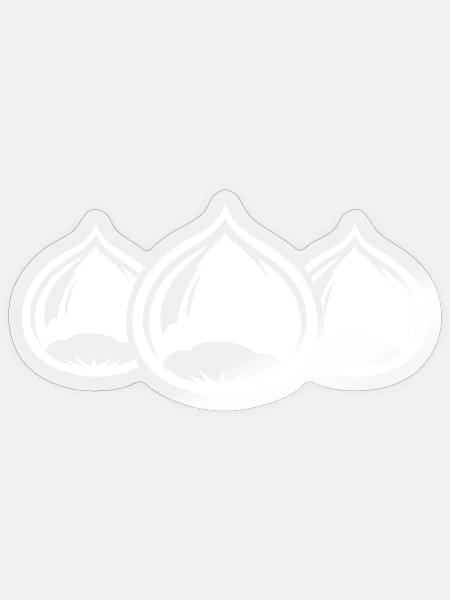 Kastanien Symbol - Sticker Größe S (10 x 10 cm) - Transparent glänzend