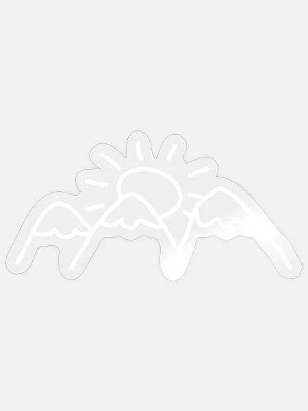 Berge Natur Wandern - Sticker Größe S (10 x 10 cm) - Transparent glänzend