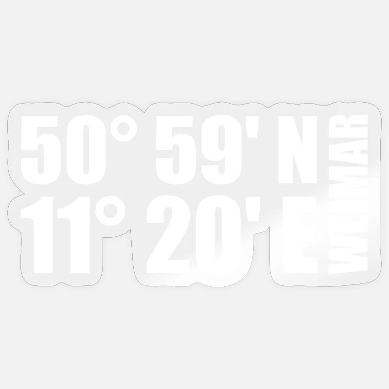 Coordonnées de Weimar Sticker taille S (10 x 10 cm)