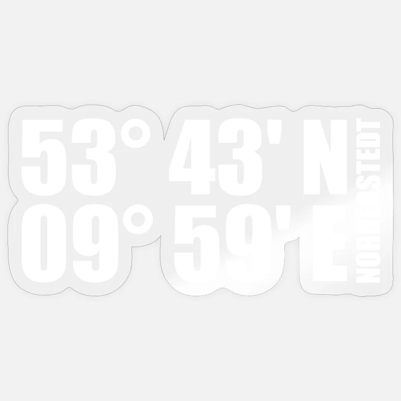 Norderstedt coordinates Sticker size S (10 x 10 cm)