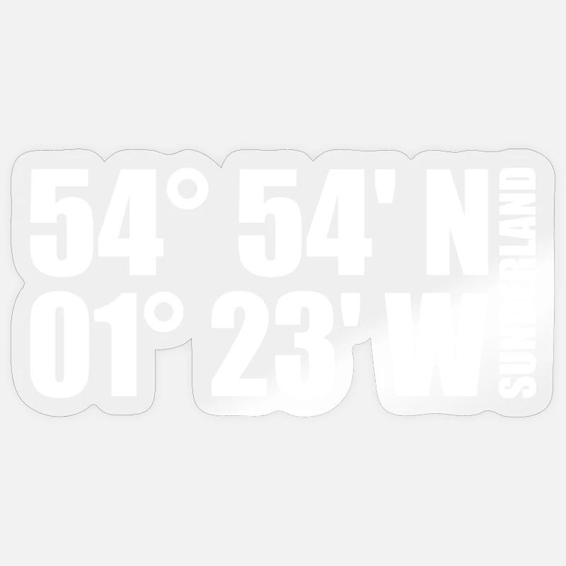 Sunderland Coordinates Sticker size S (10 x 10 cm)