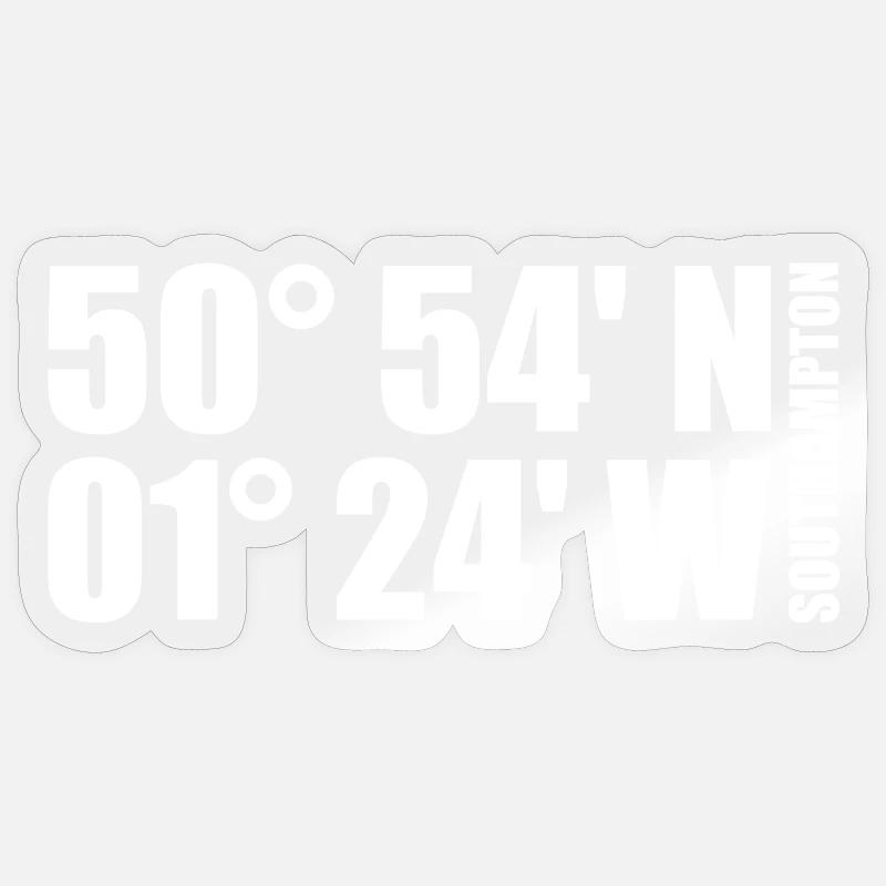 Southampton Coordinates Sticker size S (10 x 10 cm)