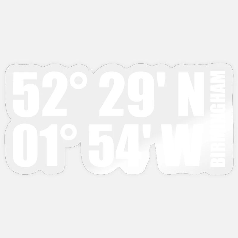 Birmingham Coordinates Sticker size S (10 x 10 cm)