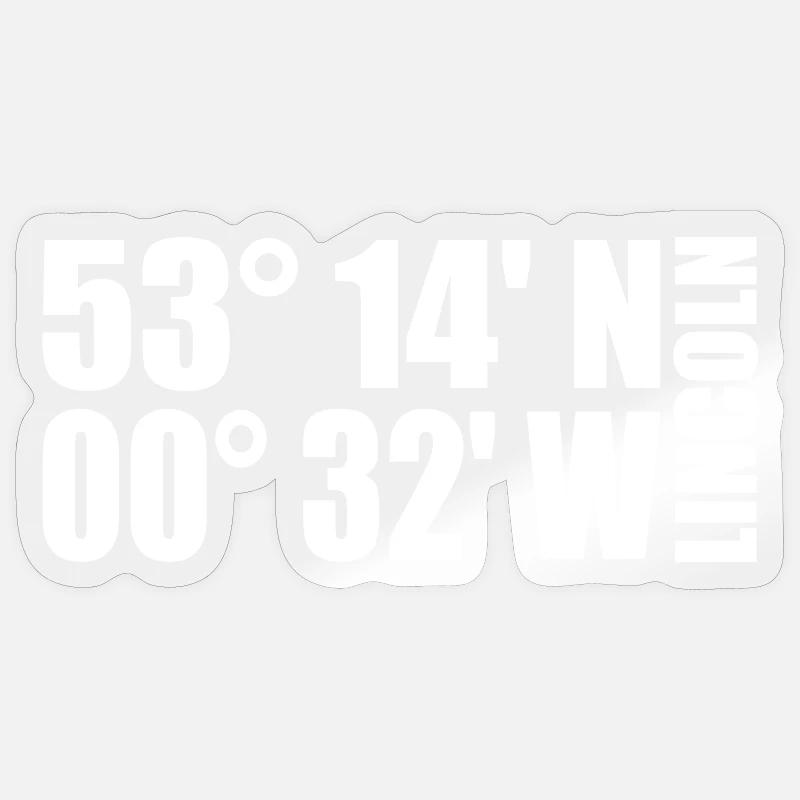 Lincoln Coordinates Sticker size S (10 x 10 cm)