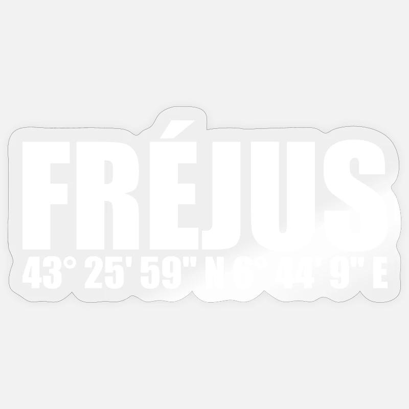 Fréjus coordinates Sticker size S (10 x 10 cm)