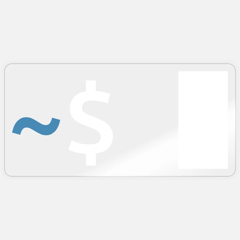 Commande Linux Shell - Sticker taille S (10 x 10 cm) - brillant transparent