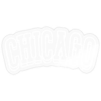 chicago shirt - Sticker Größe S (10 x 10 cm) - Transparent glänzend - Vorne