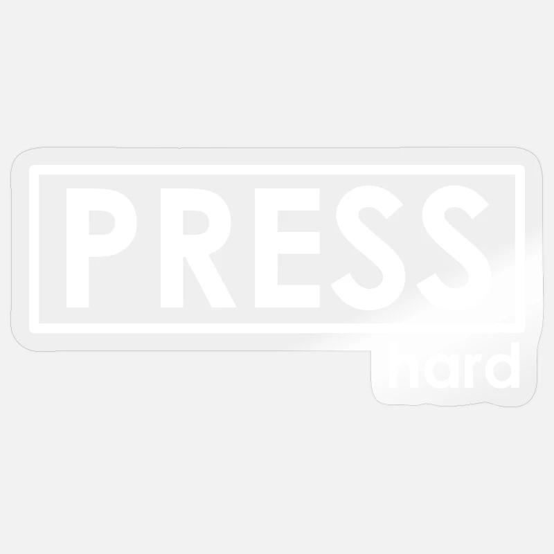 PRESS hard Sticker Größe S (10 x 10 cm)