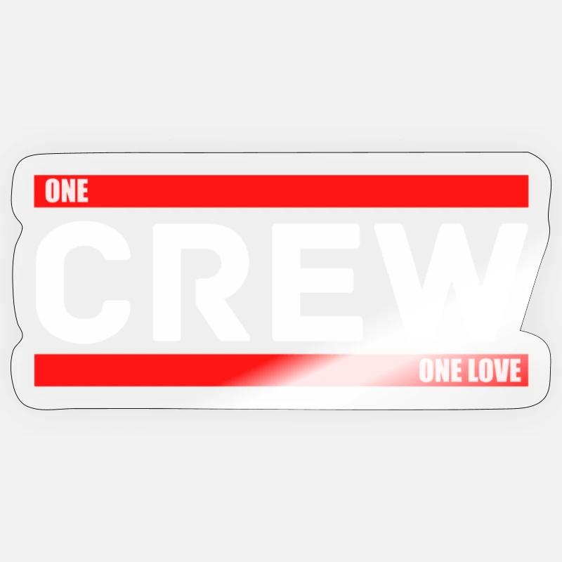 Crew - Sticker Größe S (10 x 10 cm) - Transparent glänzend