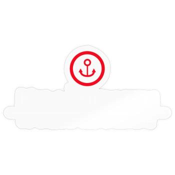 Kellenhusen roter Anker - Sticker Größe S (10 x 10 cm) - Transparent glänzend - Vorne